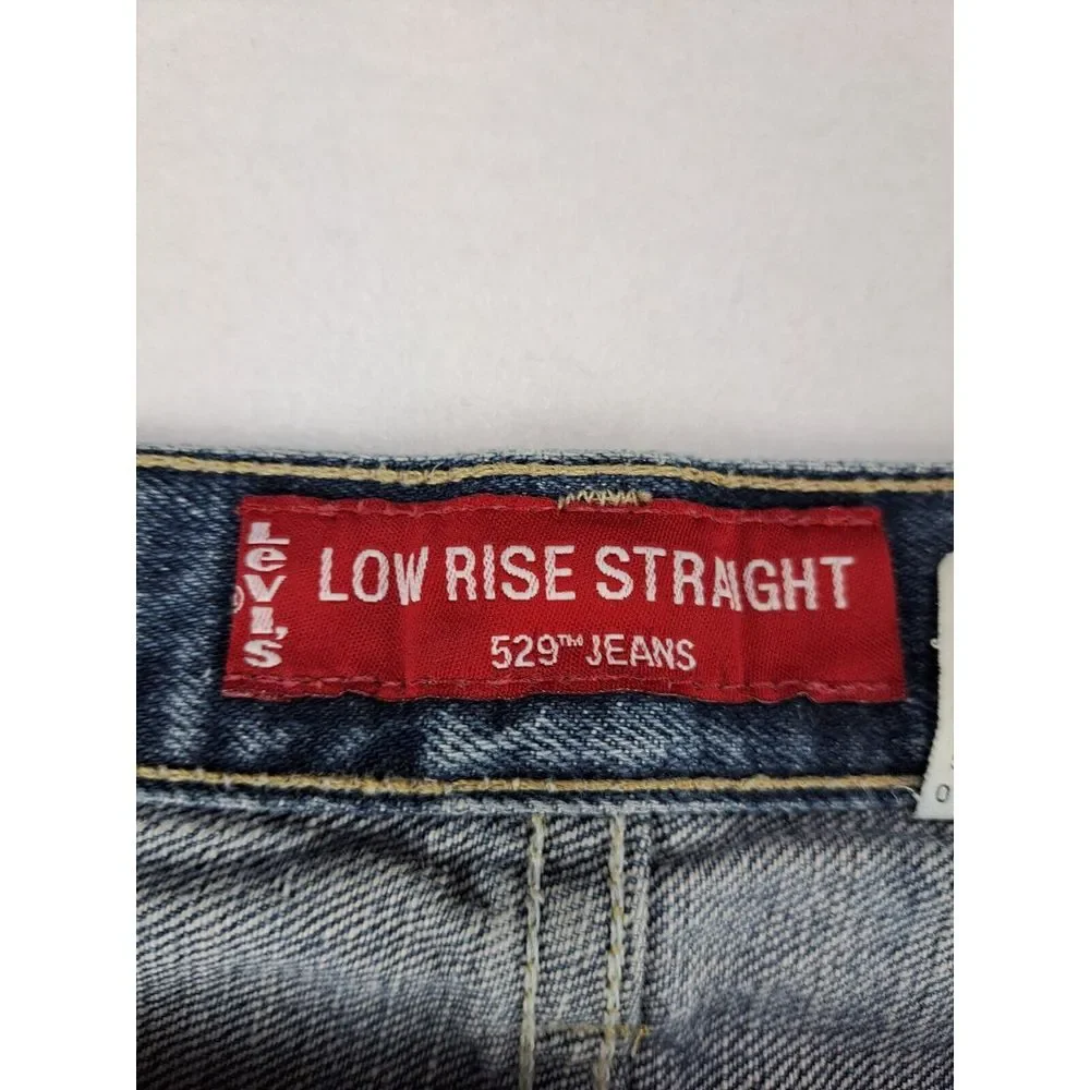 Vintage Levis 529 Low Rise Straight Leg‎ 38x32 ACT 39 Jeans 2002 Y2K Made in USA